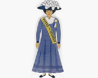 Nannie Helen Burroughs African American Suffragist as Standing Acrylic Figure. Collectible. Cake Topper. Inspiring Woman.