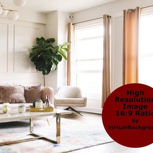 豪華なリビングルームの背景、Zoom の背景、Zoom、Microsoft Teams、Skype、Google Meet の仮想背景