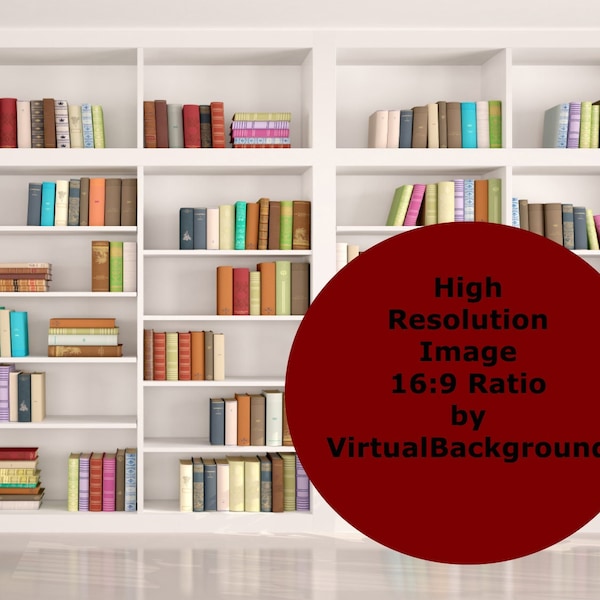 Microsoft Teams Background Bookshelf Etsy