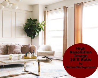 Luxury Living Room Background, Zoom Backgrounds, Virtual Background for Zoom, Microsoft Teams, Skype, Google Meet