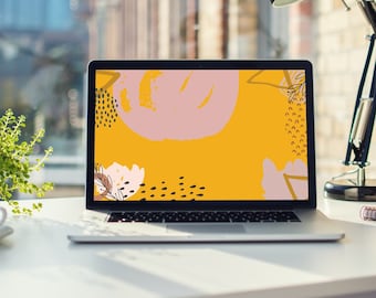 Abstract Desktop Wallpaper. Boho Minimalist Desktop Background. PC Wallpaper. Neutral Desktop Wallpaper. Laptop Background Wallpaper