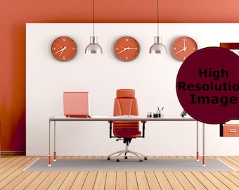 Dark Orange Virtual Background for Zoom, Office Backdrop, Microsoft Teams, Skype, Google Meet, Office Background, Zoom Backgrounds