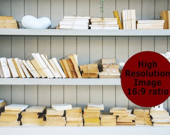 Virtual Bookshelf for Zoom Backgrounds, Virtual Background for Zoom, Microsoft Teams, Skype, Google Meet, Book Shelf Background for Zoom