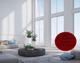 Bright Living Room Background, Virtual Background for Zoom, Microsoft Teams, Skype, Google Meet, Zoom Backgrounds,