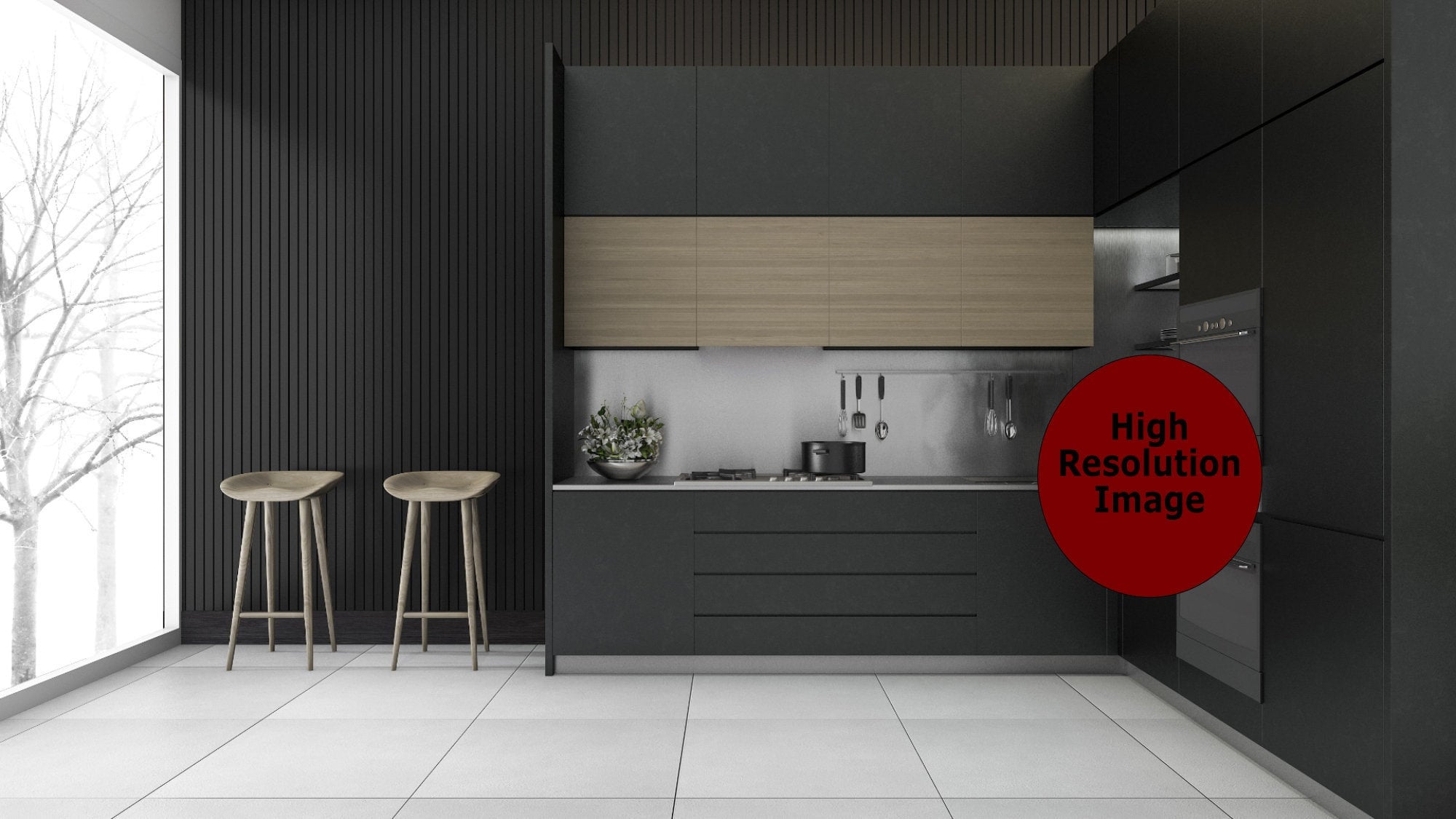 Dark Kitchen Background, Home Zoom Backgrounds, Kitchen Virtual