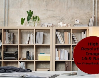 Book Shelf Background, Virtual Bookshelf for Zoom Backgrounds, Bookcase Virtual Background for Zoom, Microsoft Teams, Skype, Google Meet