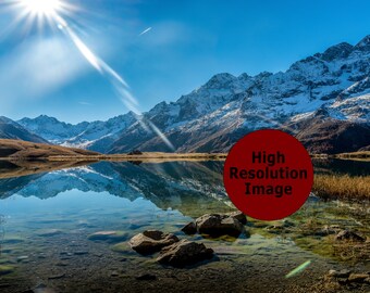 Snowy Mountains Zoom Backgrounds, Lake View Background, Virtual Background for Zoom, Microsoft Teams, Skype, Google Meet