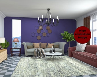 Zoom Backgrounds, Living Room Background, Virtual Background for Zoom, Microsoft Teams, Skype, Google Meet