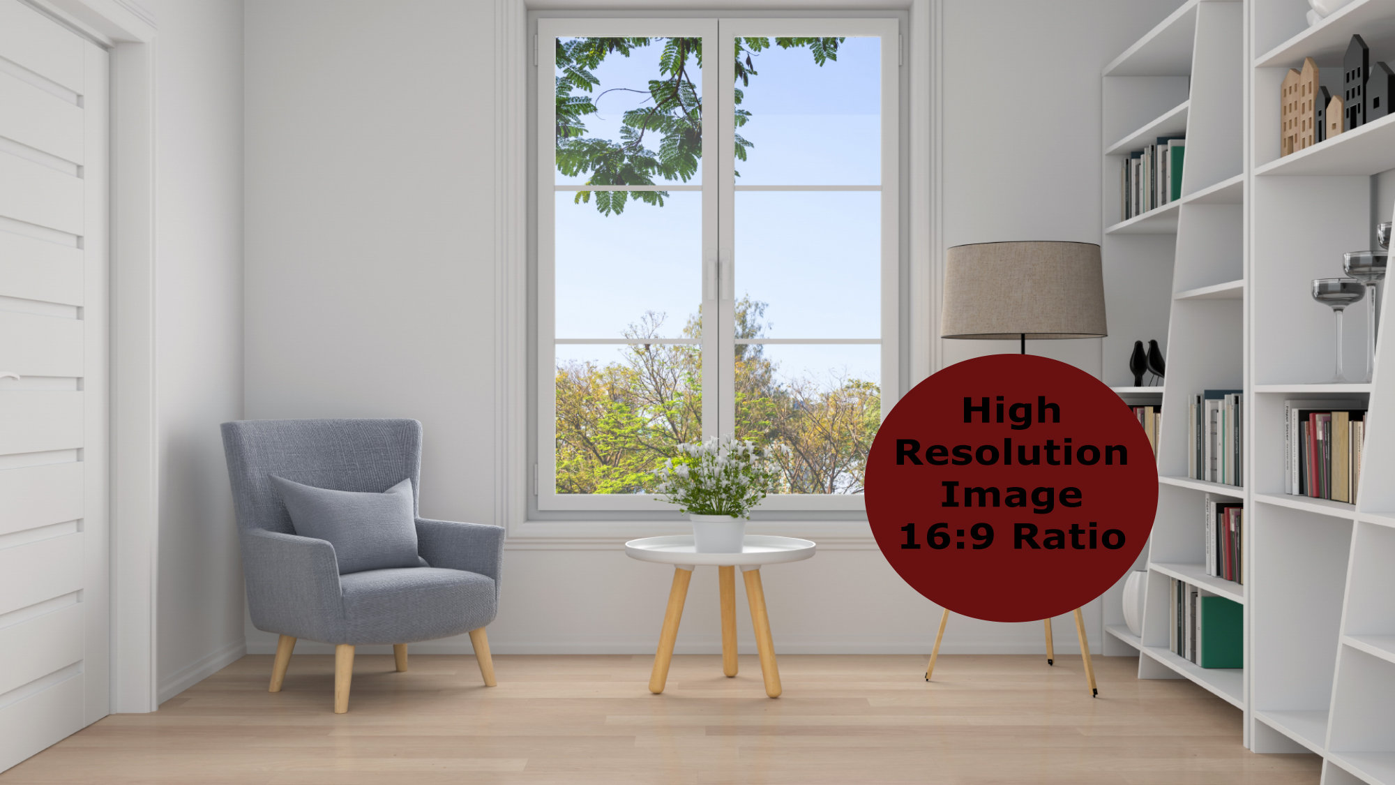Bright Zoom Backgrounds, Minimal Living Room Background, Virtual