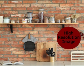 Küche Virtueller Hintergrund für Zoom, Home Zoom Hintergrund, Küche Backstein Wand Hintergrund für Microsoft Teams, Google Meet