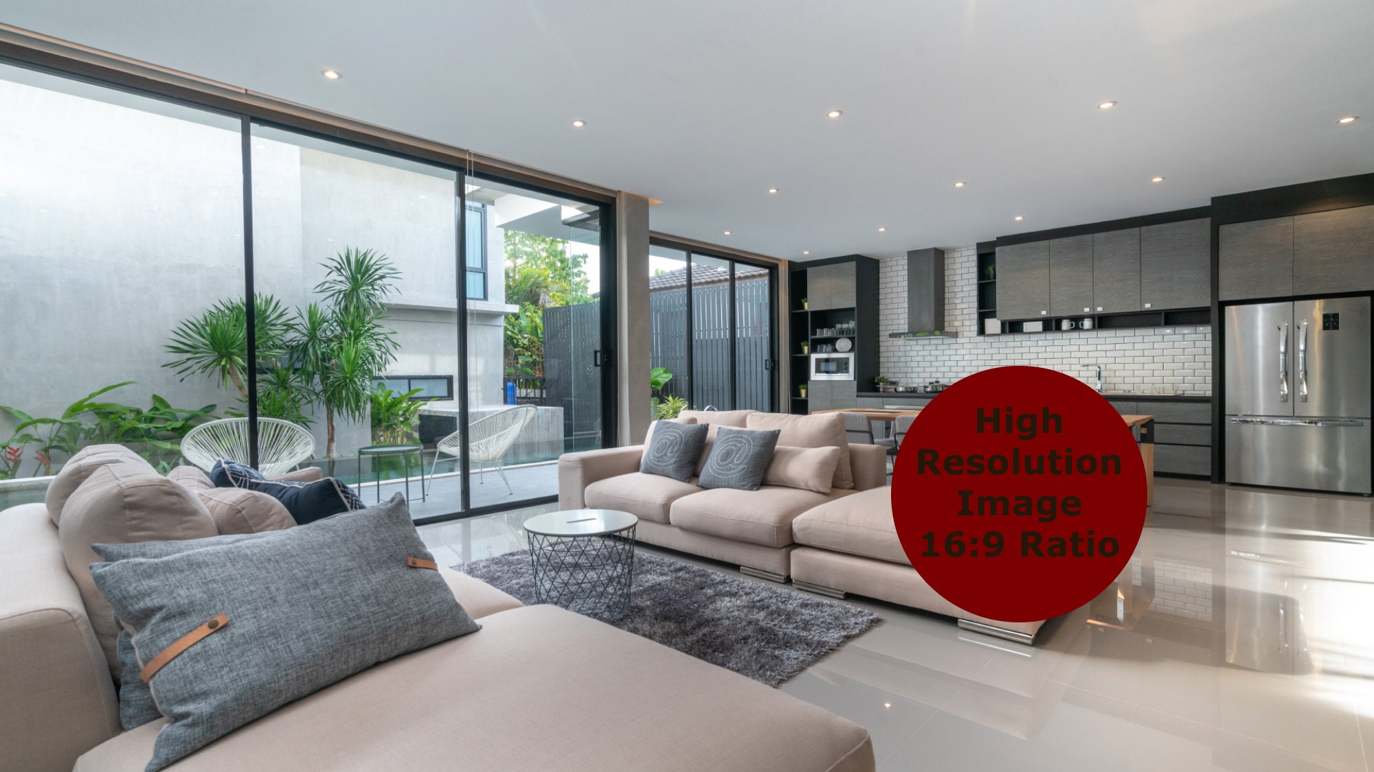 Bright Living Room Background, Zoom Backgrounds, Virtual Background For