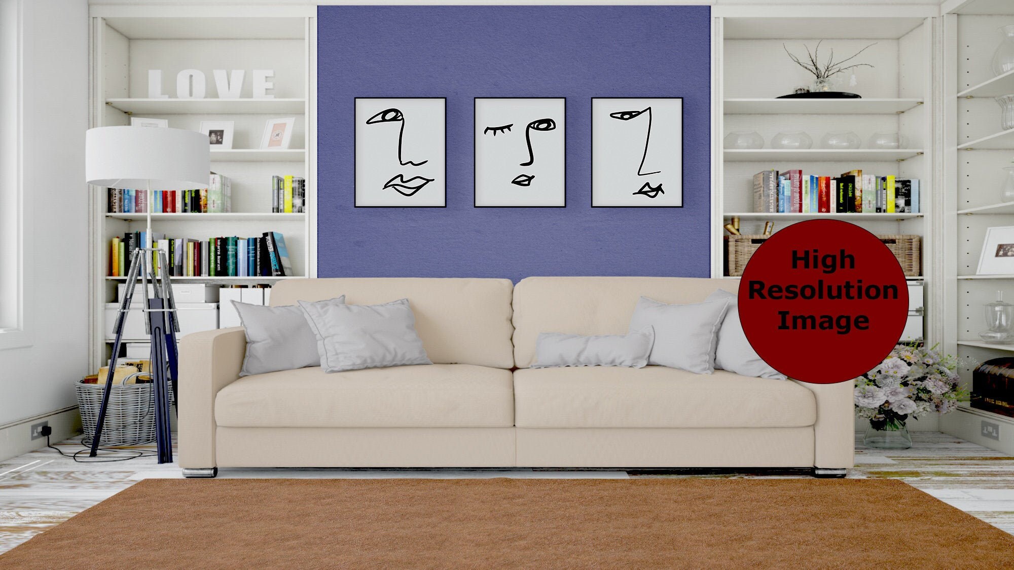 Modern Living Room Zoom Background