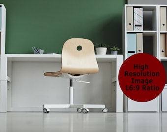 Minimalne wirtualne tło biurowe dla Zoom, Microsoft Teams, Skype, Google Meet, tło biurowe, tła Zoom