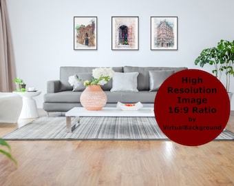 Modern Living Room Background, Virtual Background for Zoom, Microsoft Teams, Skype, Google Meet, Zoom Backgrounds,