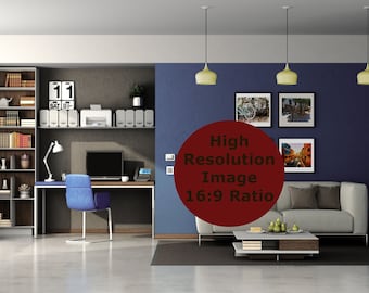 Home Office Zoom Backgrounds, Living Room Background, Virtual Background for Zoom, Microsoft Teams, Skype, Google Meet