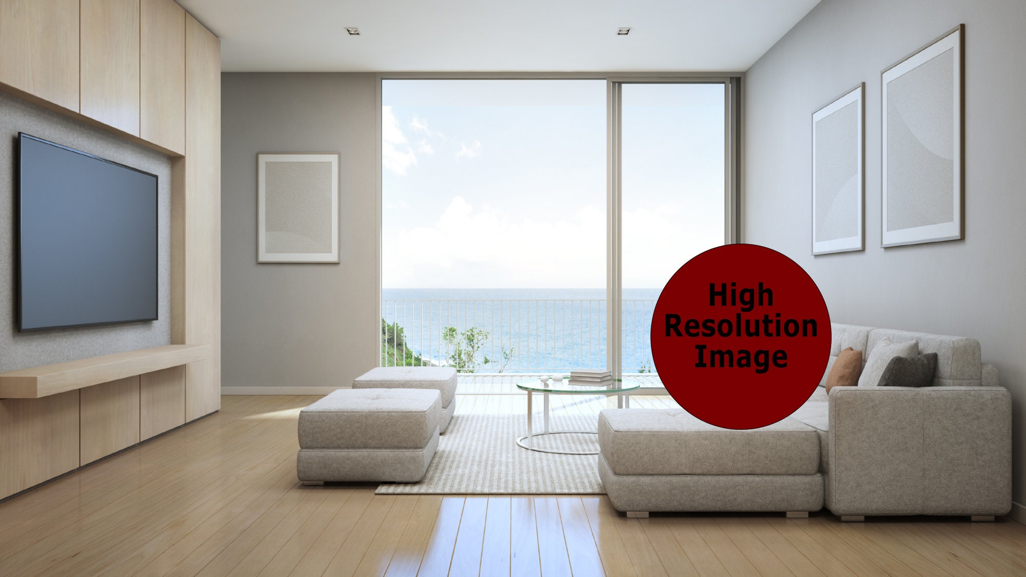 Bright Zoom Backgrounds Sea View Background Livings Room Etsy
