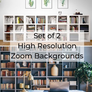 Bookcase Virtual Background For Zoom Microsoft Teams Skype Etsy