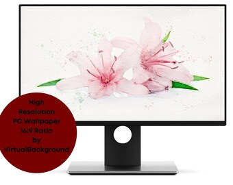 Floral PC Wallpaper. Boho Flower Desktop Wallpaper. Desktop Background. Instant Download. Laptop Background Wallpaper