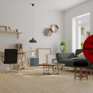 Zoom の背景、ミニマルなリビングルームの背景、Zoom、Microsoft Teams、Skype、Google Meet の仮想背景