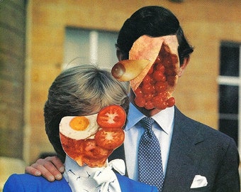 Royal Frühstück Collage Art Print: 80er Jahre Nostalgie Küchen Deko