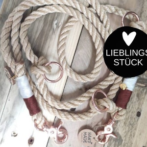 Tau Dog Leash Collar Set in Beige and Rust Red | SET FIELD LOVE