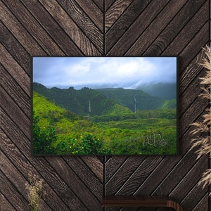 Road to Hana Maui, Hawaii, Landschaft Fotografie Wand Kunst, Wasserfälle, Berge, Paradies, inspirierendes Geschenk für Frauen Männer, Haus oder Büro