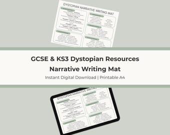 Tapete de escritura narrativa distópica / Lengua inglesa GCSE / Recurso de escritura creativa KS3 / Hoja de trabajo sobre distopía / PDF imprimible