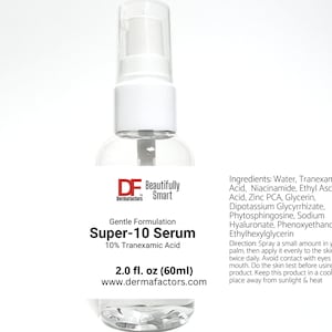 Tranexamic Acid Serum, 10%, Enhanced, 2.0oz, in Hyaluronic Acid