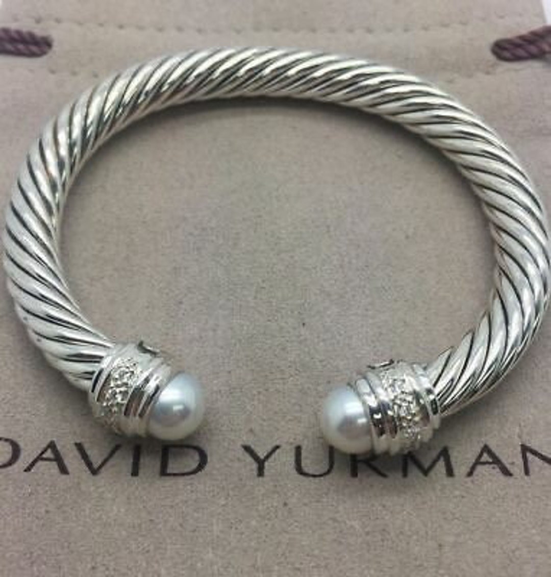 David Yurman 7mm Pearls & Diamonds Bracelet - Etsy