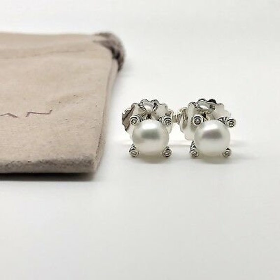 David Yurman 6mm Pearl Stud Earrings - Etsy