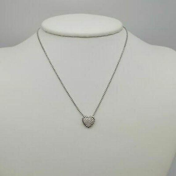 David Yurman Petite Pave Heart Diamond Pendant Neckla… - Gem