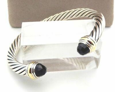 David Yurman 7mm Black Onyx 14K Gold Bracelet Etsy Norway