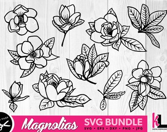 Download Magnolia Flower Svg Etsy