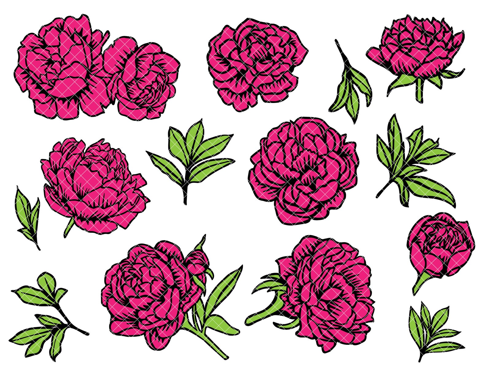Peony SVG Bundle Layered Flower Cut File for Cricut Peony Etsy Denmark