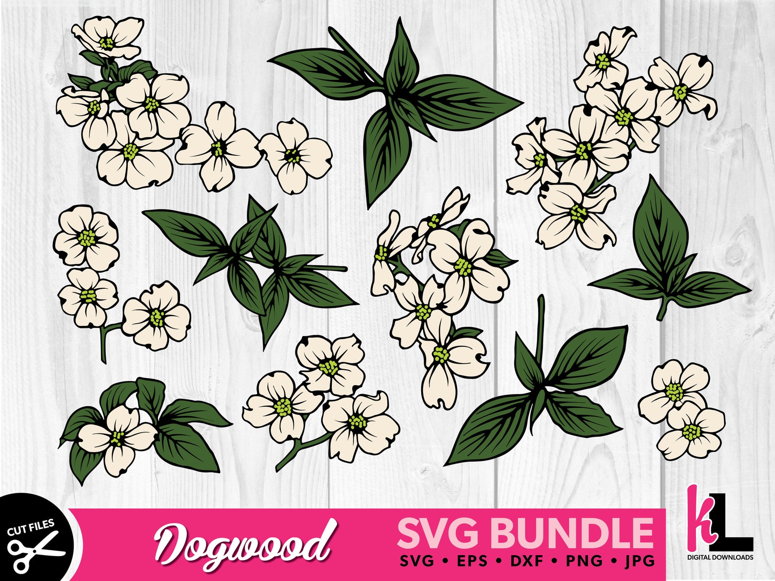 Dogwood Flower SVG Layered Floral Cut Files Flowers for - Etsy