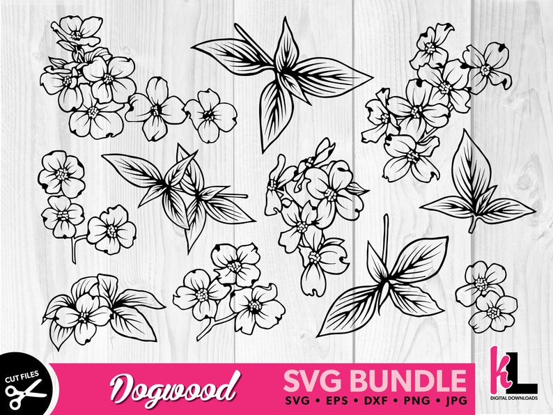 Dogwood Flower SVG Layered Floral Cut Files Flowers for - Etsy