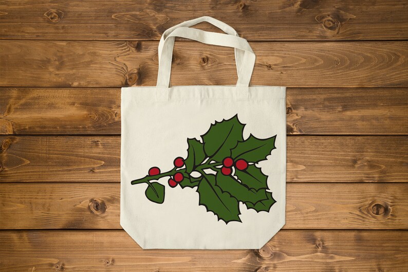 Holly SVG Christmas Greenery SVG Mistletoe Clipart Holly Etsy