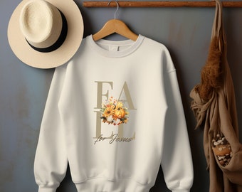 Caída de Jesús, Sudadera cristiana, Sudadera de cuello redondo de otoño, Sudadera de otoño