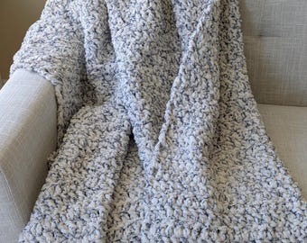 Tweed Crochet Chenille Blanket