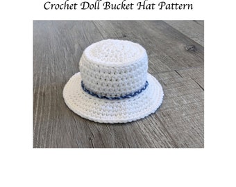 18 inch Doll Bucket Hat - Crochet PDF Pattern