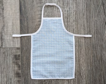 Blue Gingham Apron for 18 inch American Girl Doll