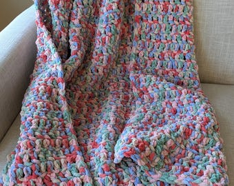Waverly Crochet Chenille Blanket
