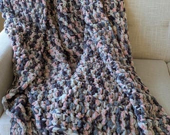 Emery Crochet Chenille Blanket