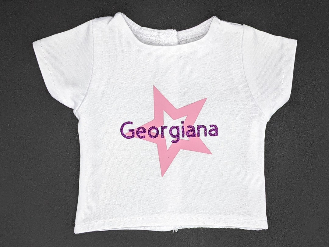 Personalized Name and American Girl Star Tshirt for 18 Inch Doll Etsy