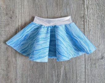 Ocean Wave Circle Skater Skirt for 18 inch American Girl Doll