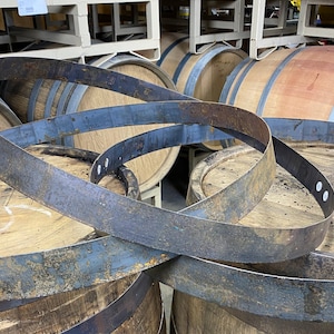 Whiskey Barrel Rings- Genuine Whisky Bands (Set of 6)- FREE SHIPPING