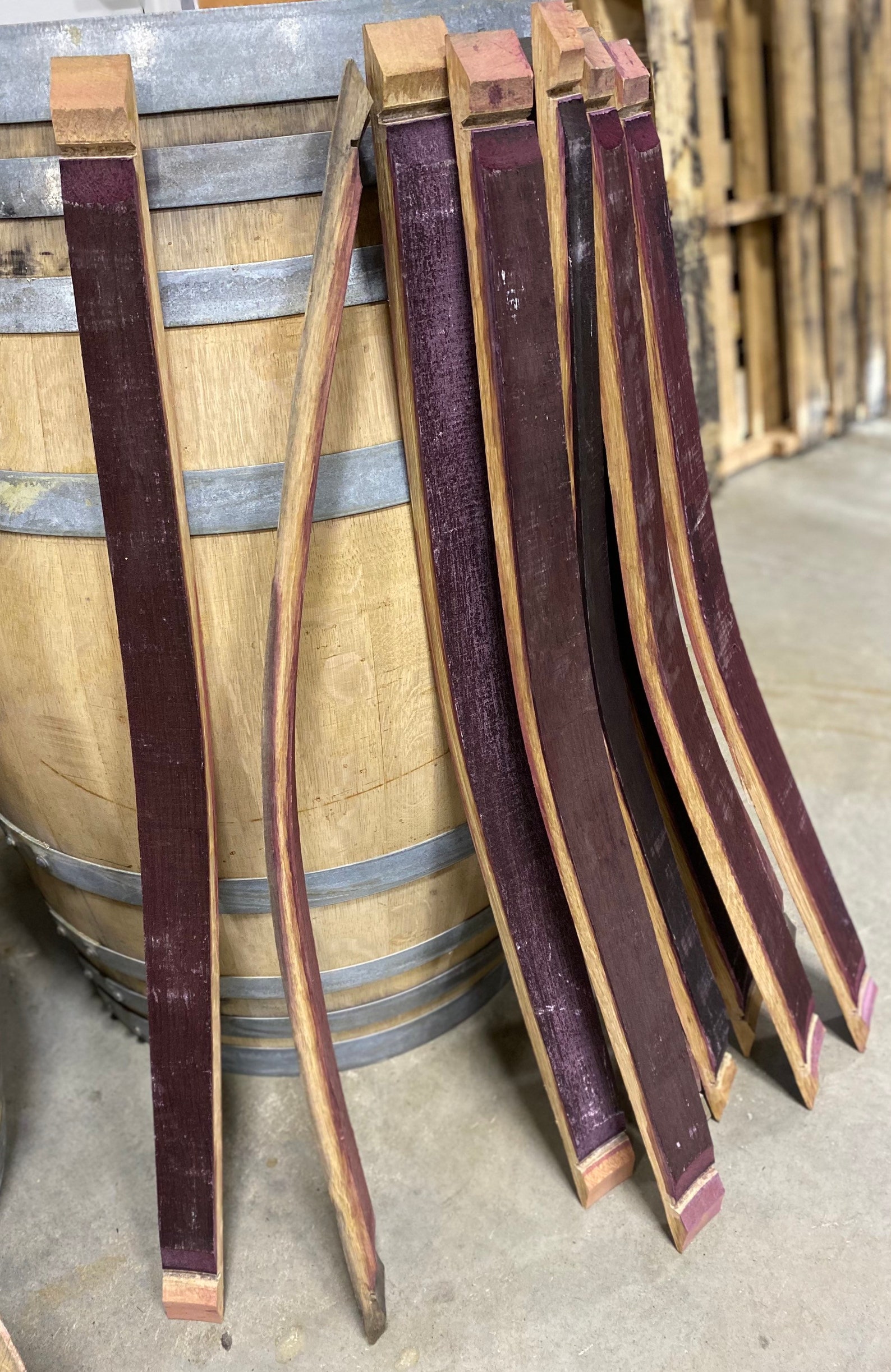 Wine Barrel Staves Set of 10 French Oak Barrel Staves Etsy