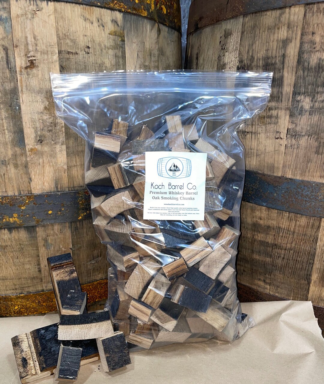 Bourbon Whiskey Barrel Smoking Chips 4 Pounds of Flavored Smoker Wood