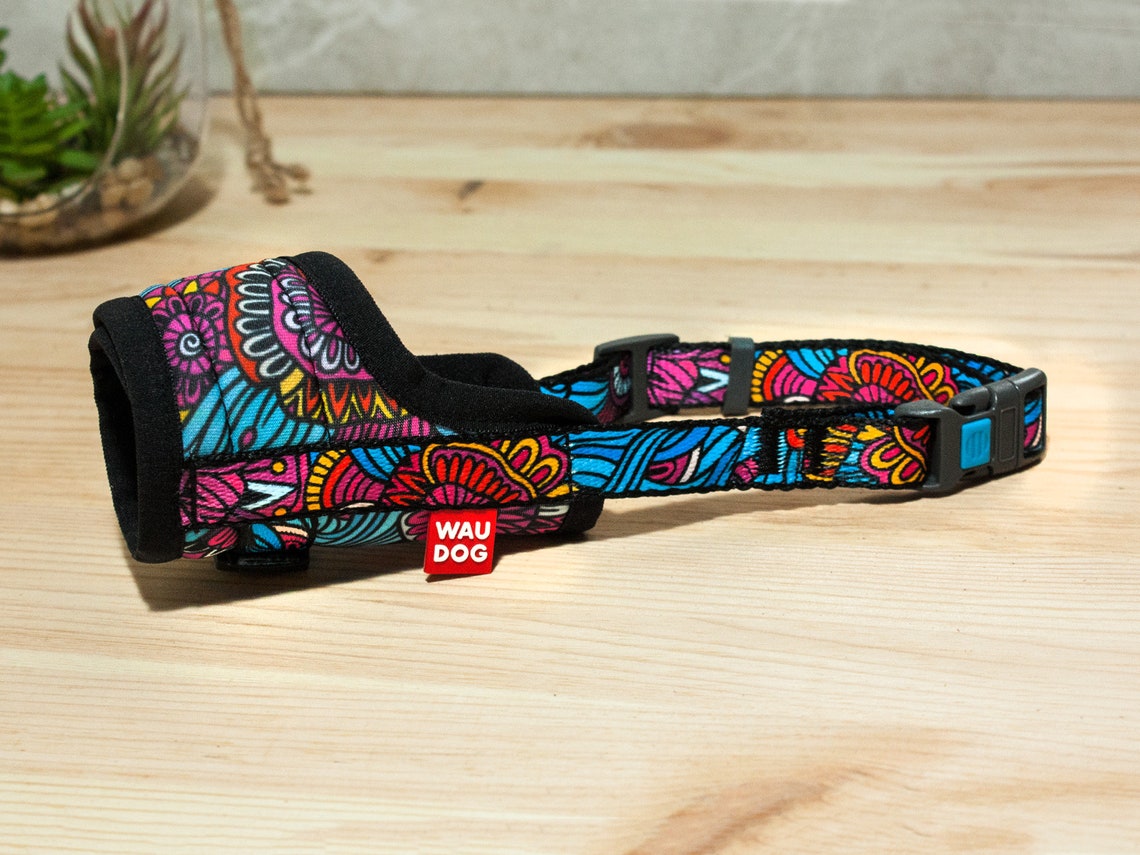 Pattern Adjustable Dog Muzzle Nylon Dog Muzzle for Small Etsy