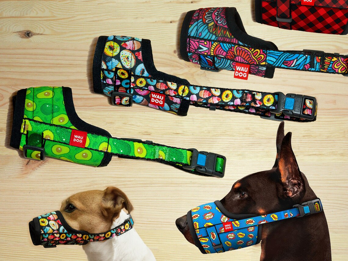Pattern Adjustable Dog Muzzle Nylon Dog Muzzle for Small Etsy